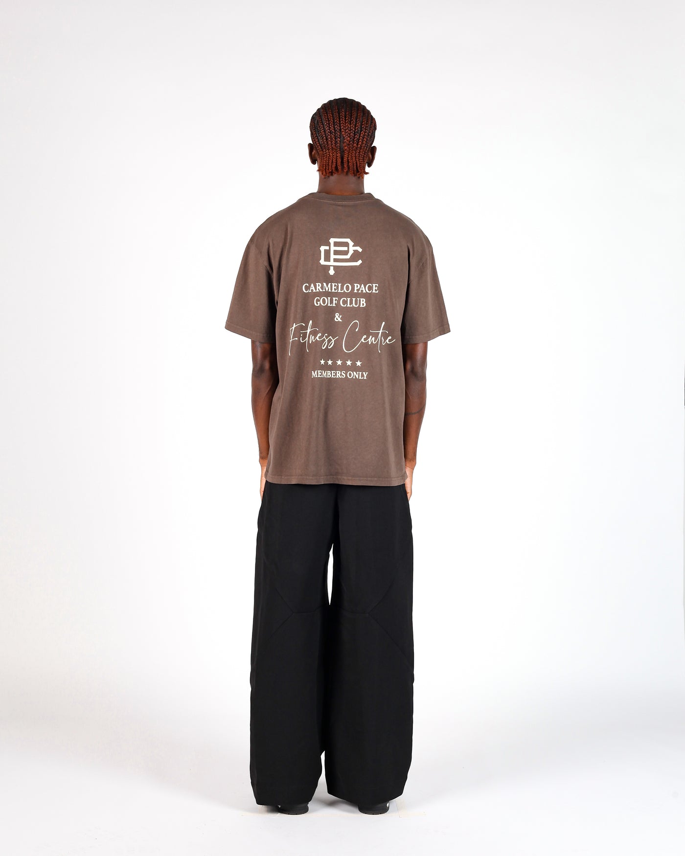 CP LOGO GOLF T SHIRT BROWN